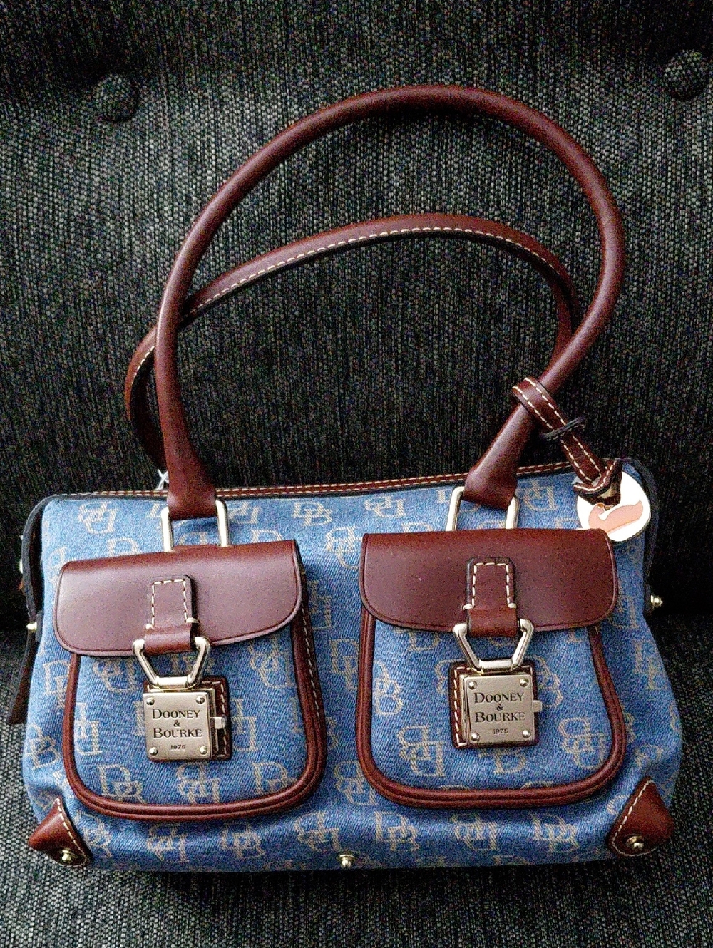 Dooney & Bourke Blue and Brown Tote